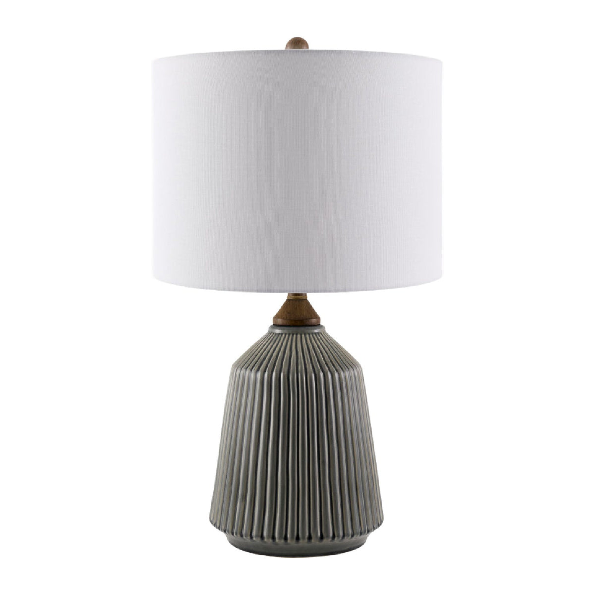 Modern European furniture - Reeded Glazed Ceramic Table Lamp - www.oroa.com