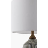 Modern European furniture - Reeded Glazed Ceramic Table Lamp - www.oroa.com