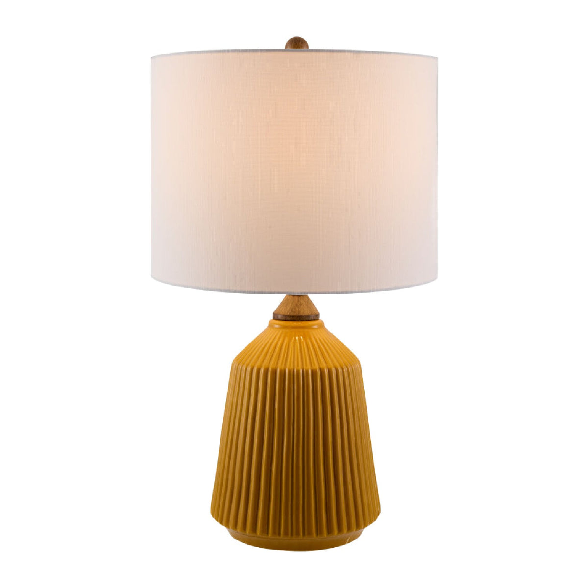 Modern European furniture - Reeded Glazed Ceramic Table Lamp - www.oroa.com