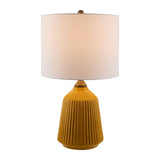 Modern European furniture - Reeded Glazed Ceramic Table Lamp - www.oroa.com