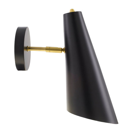 Modern European furniture - Conical Black Iron Wall Lamp - www.oroa.com