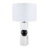 Modern European furniture - Two-Toned Geometrical Marble Table  Lamp - www.oroa.com