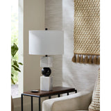 Modern European furniture - Two-Toned Geometrical Marble Table  Lamp - www.oroa.com
