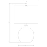 Modern European furniture - Beige Linen Glass Table Lamp - www.oroa.com