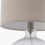 Modern European furniture - Beige Linen Glass Table Lamp - www.oroa.com