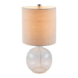 Modern European furniture - Beige Linen Glass Table Lamp - www.oroa.com