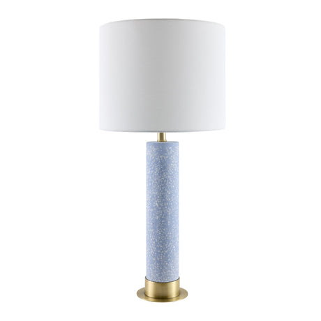 Modern European furniture - Speckled Blue Cement Table Lamp - www.oroa.com