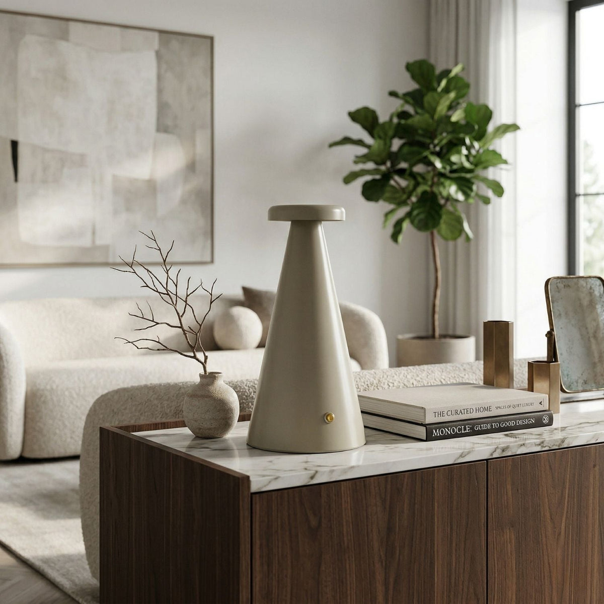 Modern European furniture -  Conical Iron Accent Table Lamp - www.oroa.com