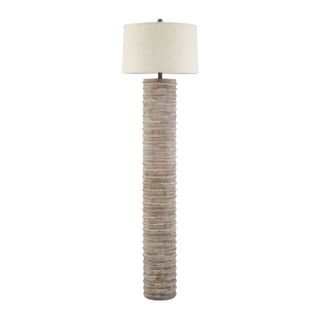 Modern European furniture - Beige Linen Accent Floor Lamp - www.oroa.com