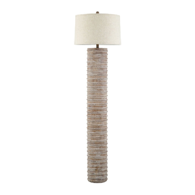 Modern European furniture - Beige Linen Accent Floor Lamp - www.oroa.com