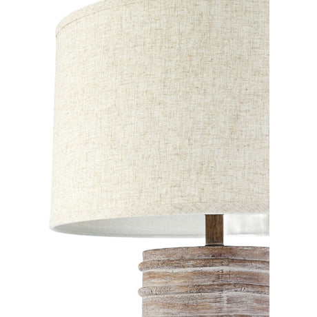 Modern European furniture - Beige Linen Accent Floor Lamp - www.oroa.com