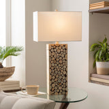 Modern European furniture - Natural Wood Stack Table Lamp - www.oroa.com