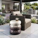 Modern European furniture - Crackle Glazed Ceramic Garden Stool - www.oroa.com