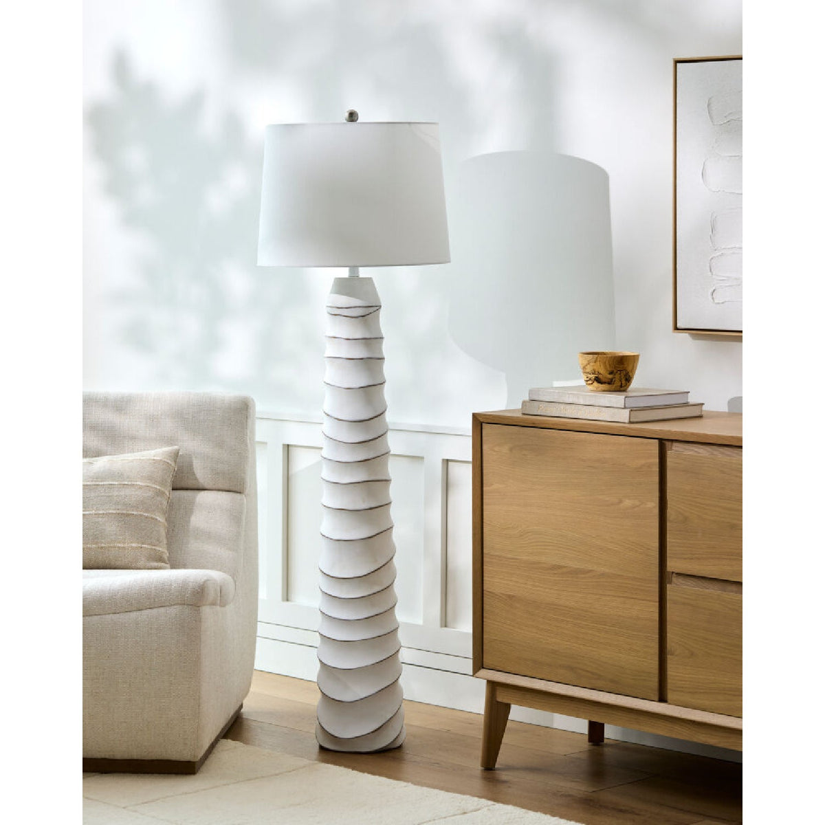 Modern European furniture - White Accent Floor Lamp - www.oroa.com