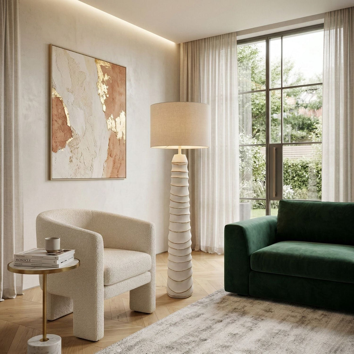 Modern European furniture - White Accent Floor Lamp - www.oroa.com