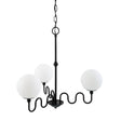 Modern European furniture - Wavy Black Iron 3-Light Chandelier - www.oroa.com