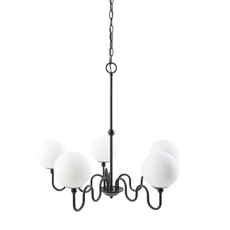Modern European furniture - Wavy Iron 5-Light Chandelier - www.oroa.com