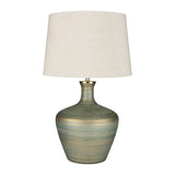 Modern European furniture - Antique Green Glass Table Lamp - www.oroa.com
