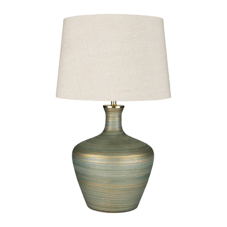 Modern European furniture - Antique Green Glass Table Lamp - www.oroa.com