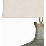 Modern European furniture - Antique Green Glass Table Lamp - www.oroa.com