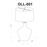 Modern European furniture - Antique Green Glass Table Lamp - www.oroa.com