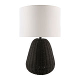Modern European furniture - Hand-painted Rattan Linen Table Lamp - www.oroa.com
