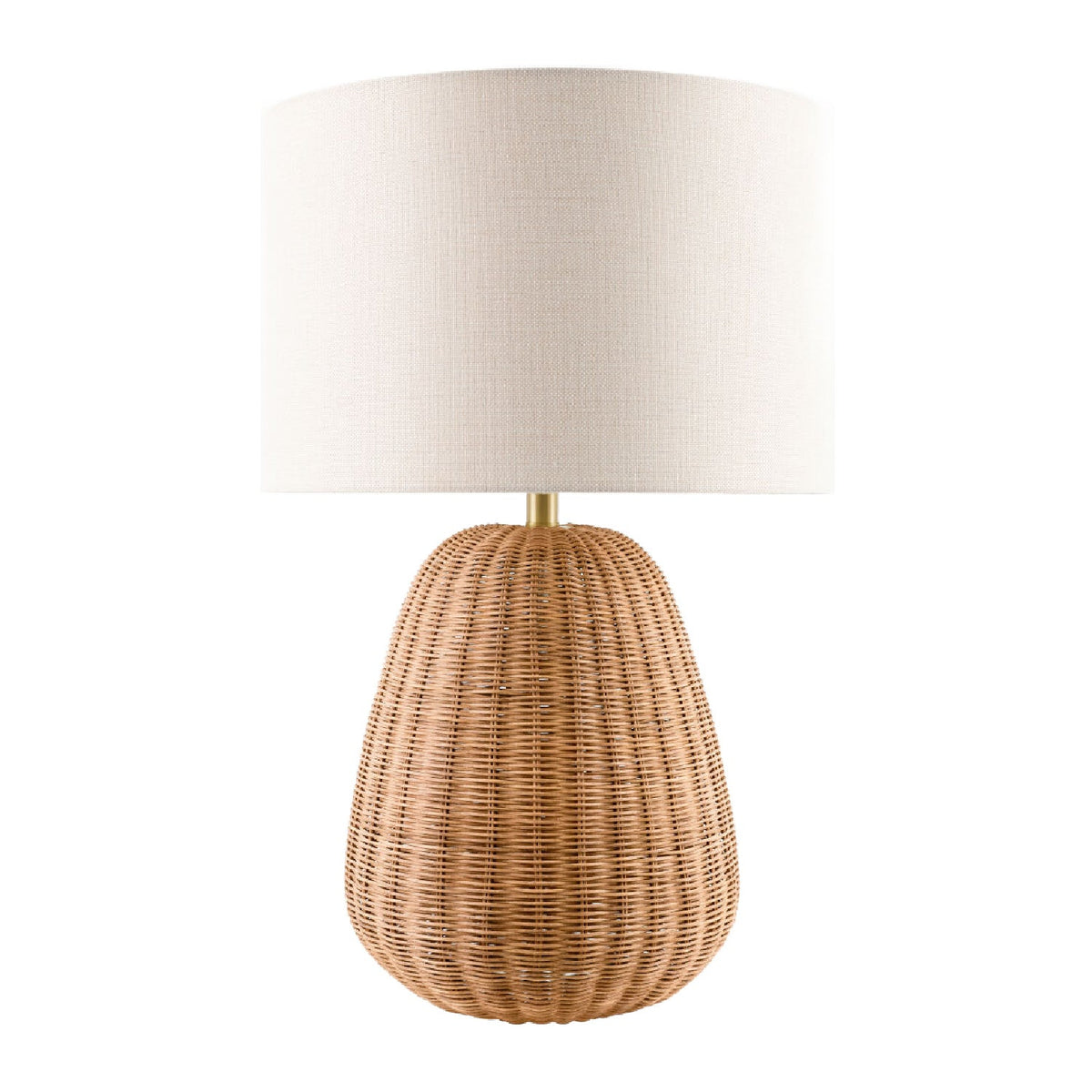 Modern European furniture - Hand-painted Rattan Linen Table Lamp - www.oroa.com