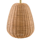 Modern European furniture - Hand-painted Rattan Linen Table Lamp - www.oroa.com