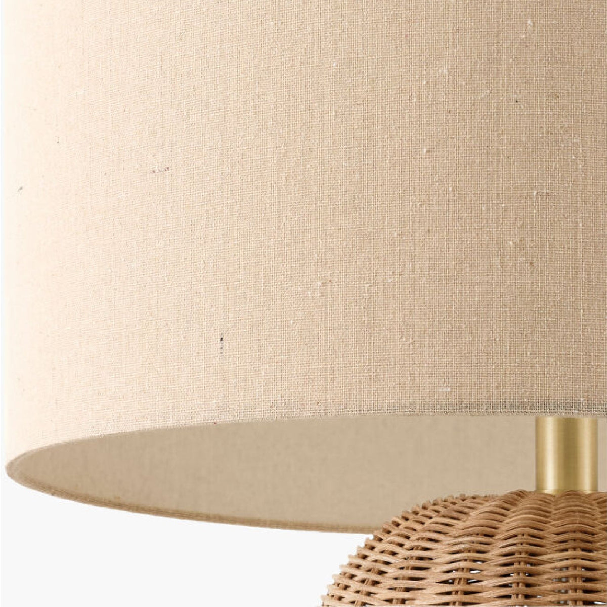 Modern European furniture - Hand-painted Rattan Linen Table Lamp - www.oroa.com