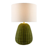 Modern European furniture - Hand-painted Rattan Linen Table Lamp - www.oroa.com
