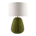 Modern European furniture - Hand-painted Rattan Linen Table Lamp - www.oroa.com