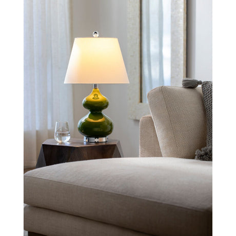 Modern European furniture - Green Glass Accent Table Lamp - www.oroa.com