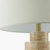 Modern European furniture - Beige Cement Linen Table Lamp - www.oroa.com