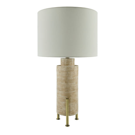 Modern European furniture - Beige Cement Linen Table Lamp - www.oroa.com
