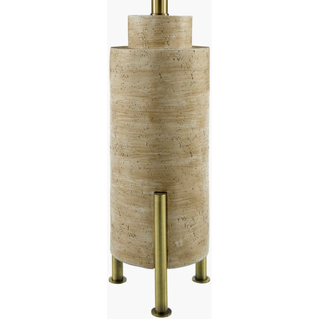 Modern European furniture - Beige Cement Linen Table Lamp - www.oroa.com