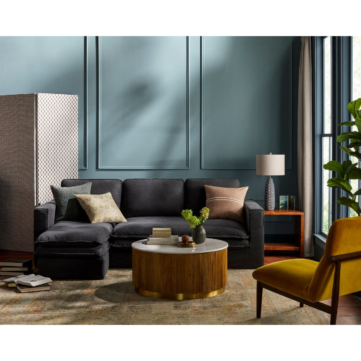 Modern European furniture - Gold Leaf Sculpted Table Lamp - www.oroa.com