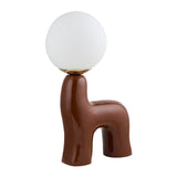 Modern European furniture - White Glass Sculptural Table Lamp - www.oroa.com