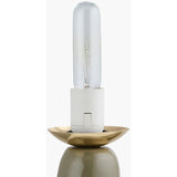 Modern European furniture - White Glass Sculptural Table Lamp - www.oroa.com