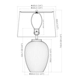 Modern European furniture - Striped Ceramic Accent Table Lamp - www.oroa.com