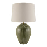 Modern European furniture - Striped Ceramic Accent Table Lamp - www.oroa.com