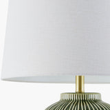 Modern European furniture - Striped Ceramic Accent Table Lamp - www.oroa.com