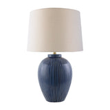 Modern European furniture - Striped Ceramic Accent Table Lamp - www.oroa.com