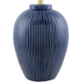 Modern European furniture - Striped Ceramic Accent Table Lamp - www.oroa.com