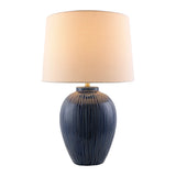 Modern European furniture - Striped Ceramic Accent Table Lamp - www.oroa.com