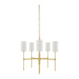 Modern European furniture - White Linen 5-Light Pendant Lamp - www.oroa.com