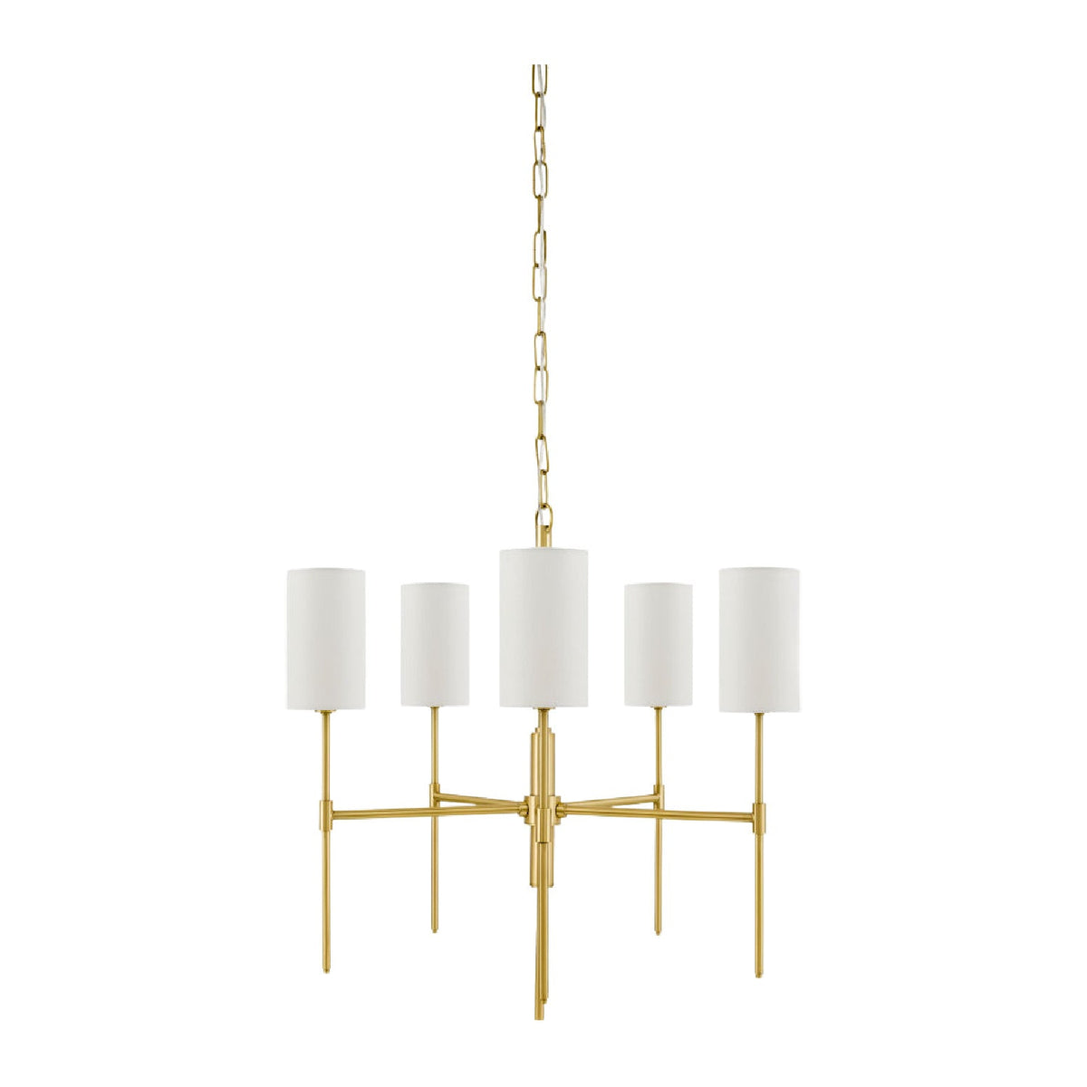 Modern European furniture - White Linen 5-Light Pendant Lamp - www.oroa.com