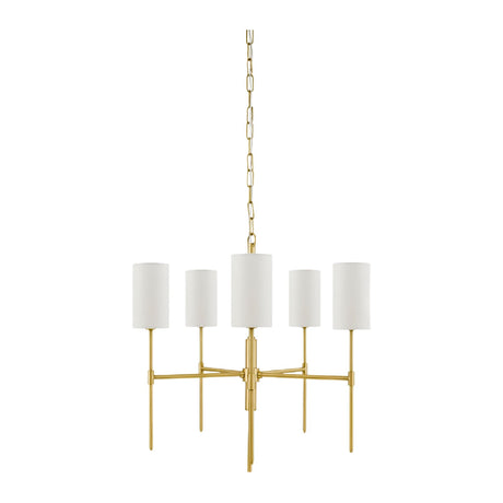 Modern European furniture - White Linen 5-Light Pendant Lamp - www.oroa.com