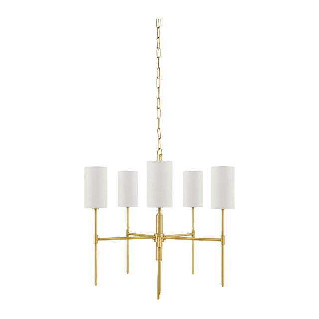 Modern European furniture - White Linen 5-Light Pendant Lamp - www.oroa.com