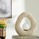 Modern European furniture - Cream Organic-Shaped Table Lamp - www.oroa.com