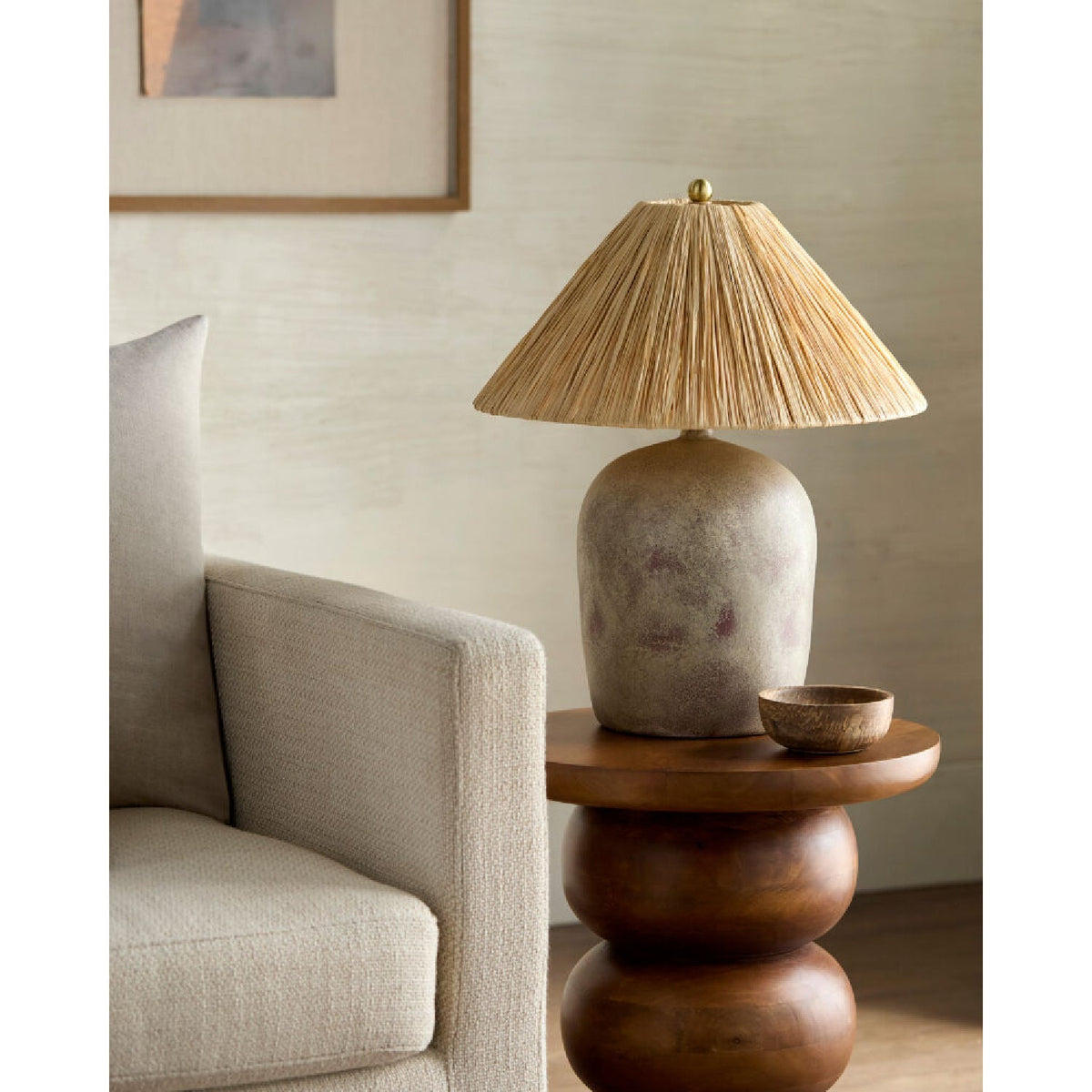 Modern European furniture - Seagrass Fibers Accent Table Lamp - www.oroa.com